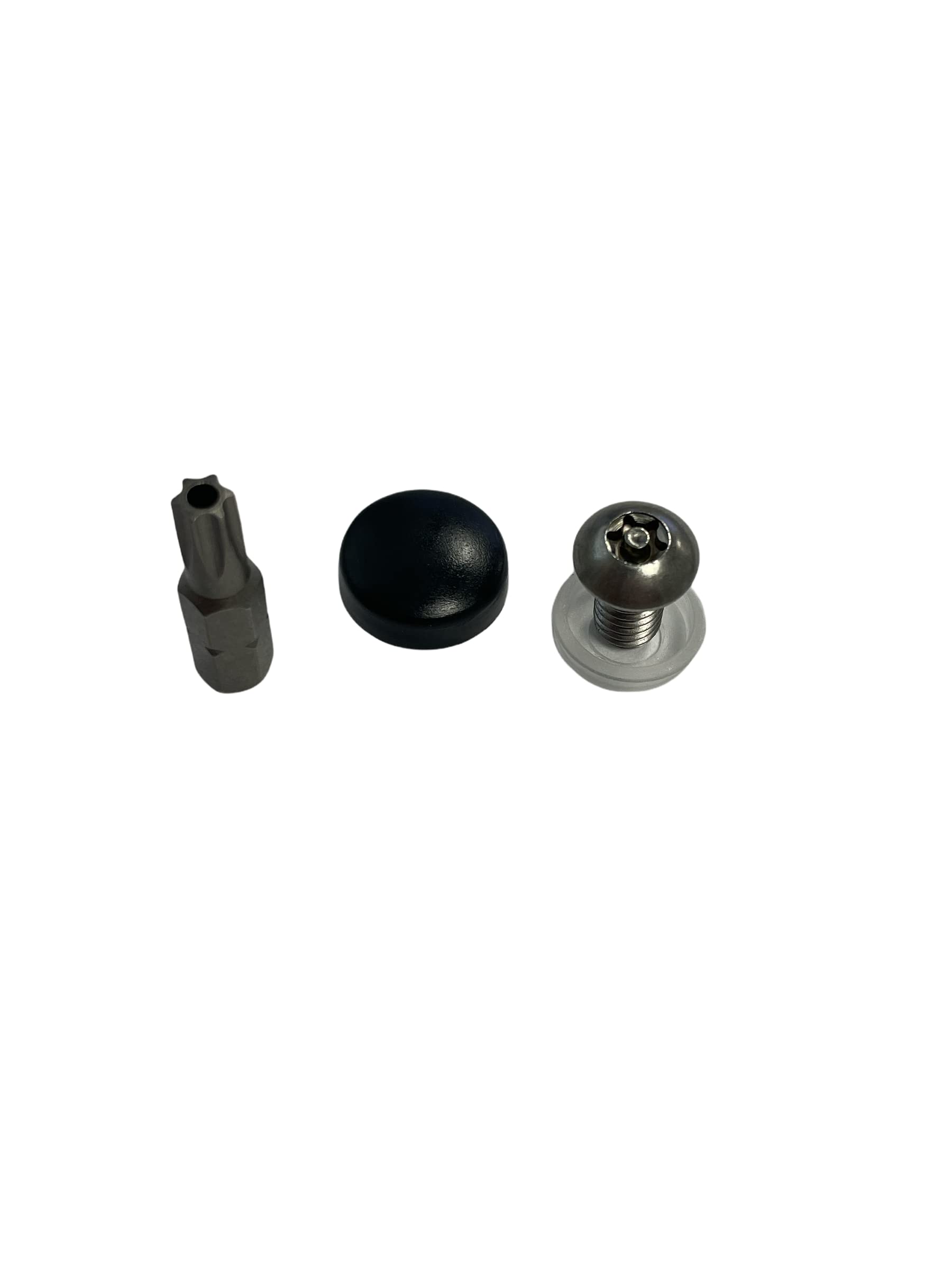 Anti Theft Seat Bolt with Cover & Bit. Fits Most Harley Davidson Bikes. Better looking Than Stock and Protects Against Theft (Bl