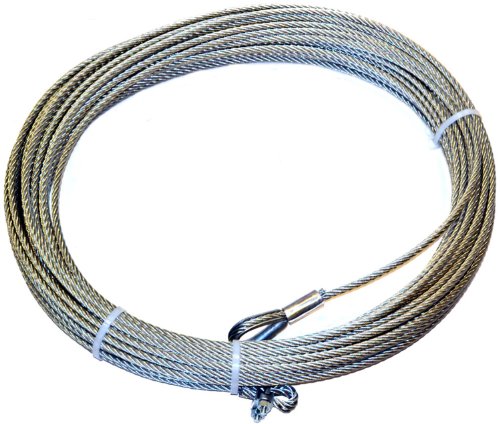 Warn 38311 Winch Accessory: Steel Cable Wire Rope With Loop End And Terminal, 5/16'' Diameter X 150 Length