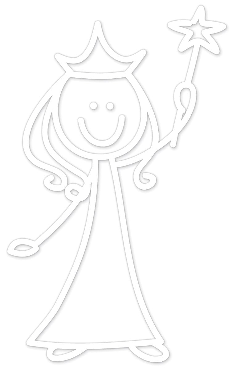 Plaid:Craft Me and My Peeps Family Decals, 3-Inch by 4.25-Inch, Princess Girl