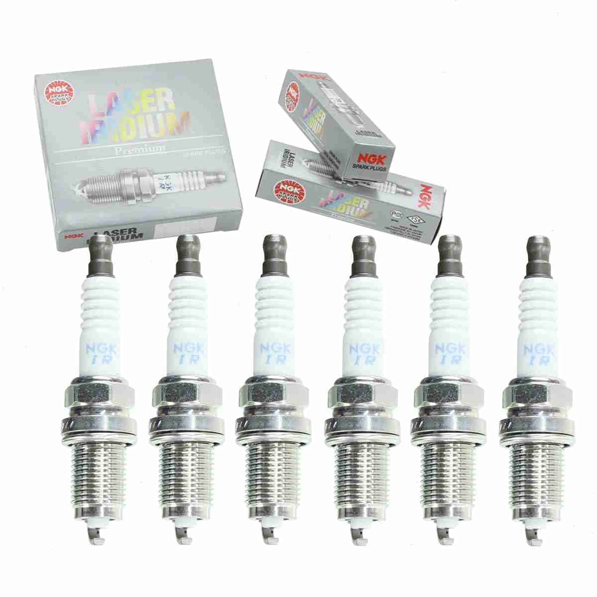 6 pc NGK Laser Iridium Spark Plugs compatible with Acura MDX 3.7L V6 2007-2009