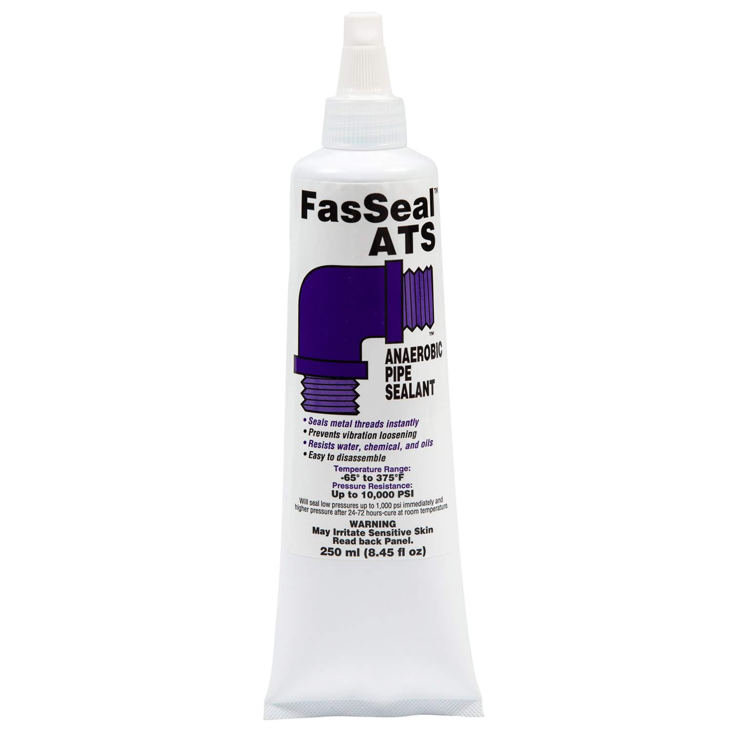 Gasoila FasSeal ATS Anaerobic Thread Sealant, High-Pressure Vibration-Proof for -65 to 375F, Fast Curing, Seals up to 10,000 PSI