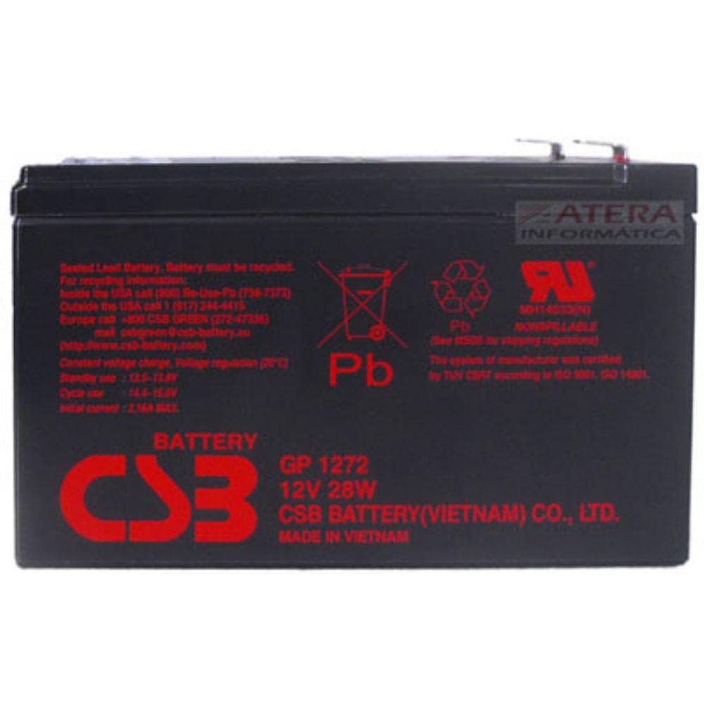 Csb Gp1272F2, 12 Volt/7.2 Amp Hour Sealed Lead Acid Battery