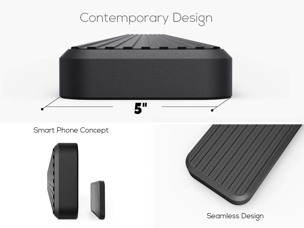 Hd Ridez Running Board 5' Stainless Steel Black Compatible With Toyota Tundra 2007-2021 Double Cab (Nerf Bar Side Steps Side Bars)