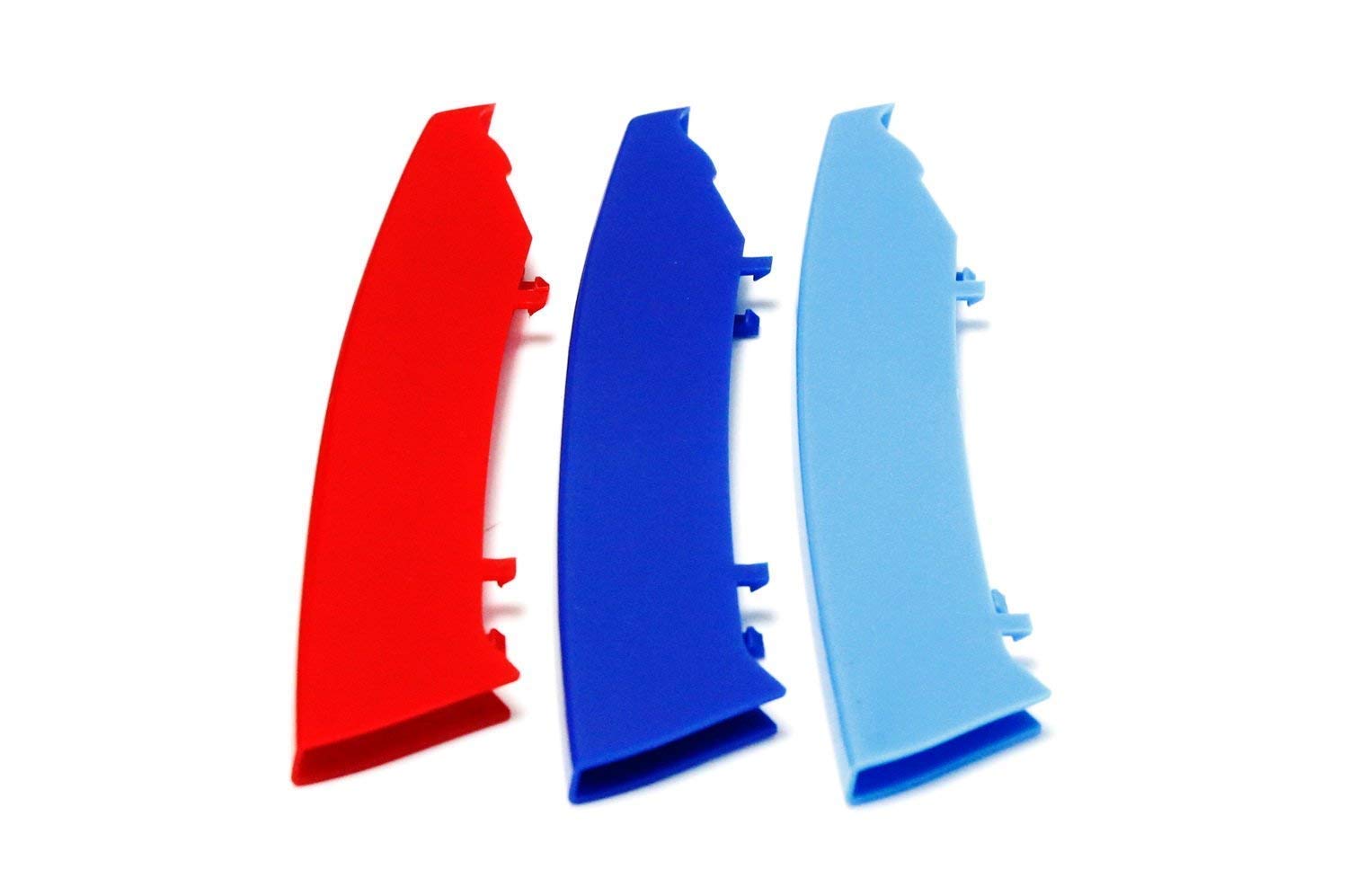 Ijdmtoy Exact Fit ///M-Colored Grille Insert Trims Compatible With 2006-2008 Bmw E90/E91 Pre-Lci 3 Series W/12-Beam Grill Only