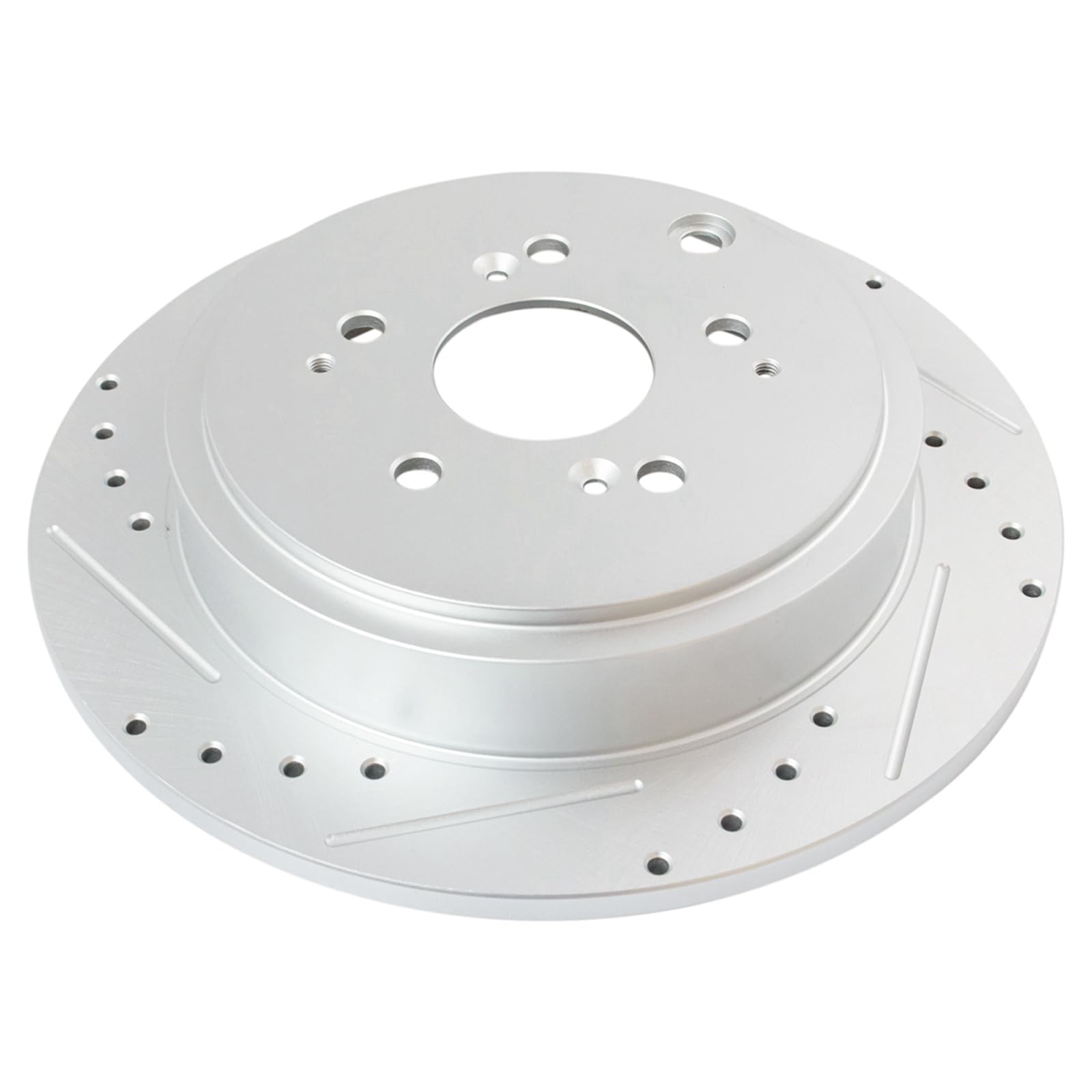 Trq Rear Performance Brake Rotors Set Premium G-Coated Cross Drilled & Slotted Compatible With 2001-2006 Acura Mdx 2003-2008 Hon