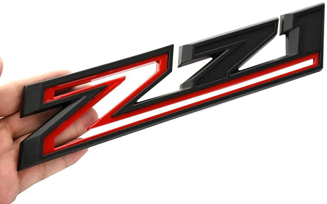 (Set of 3) 2019-2024 OEM 2pack Side Decals Emblems + Grille Z71 Badges Compatible with Silverado Z71 Parts 84632695 84384428 (Bl