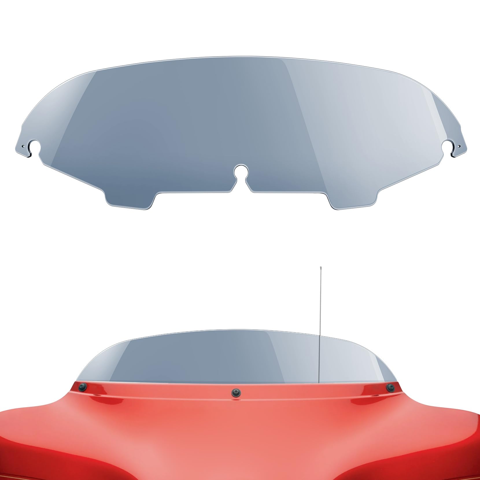 Amazicha Windshield 5'' Tint Round Windscreen Wind Splitter Deflector 96-13 Compatible For Harley Davidson Touring Electra Glide