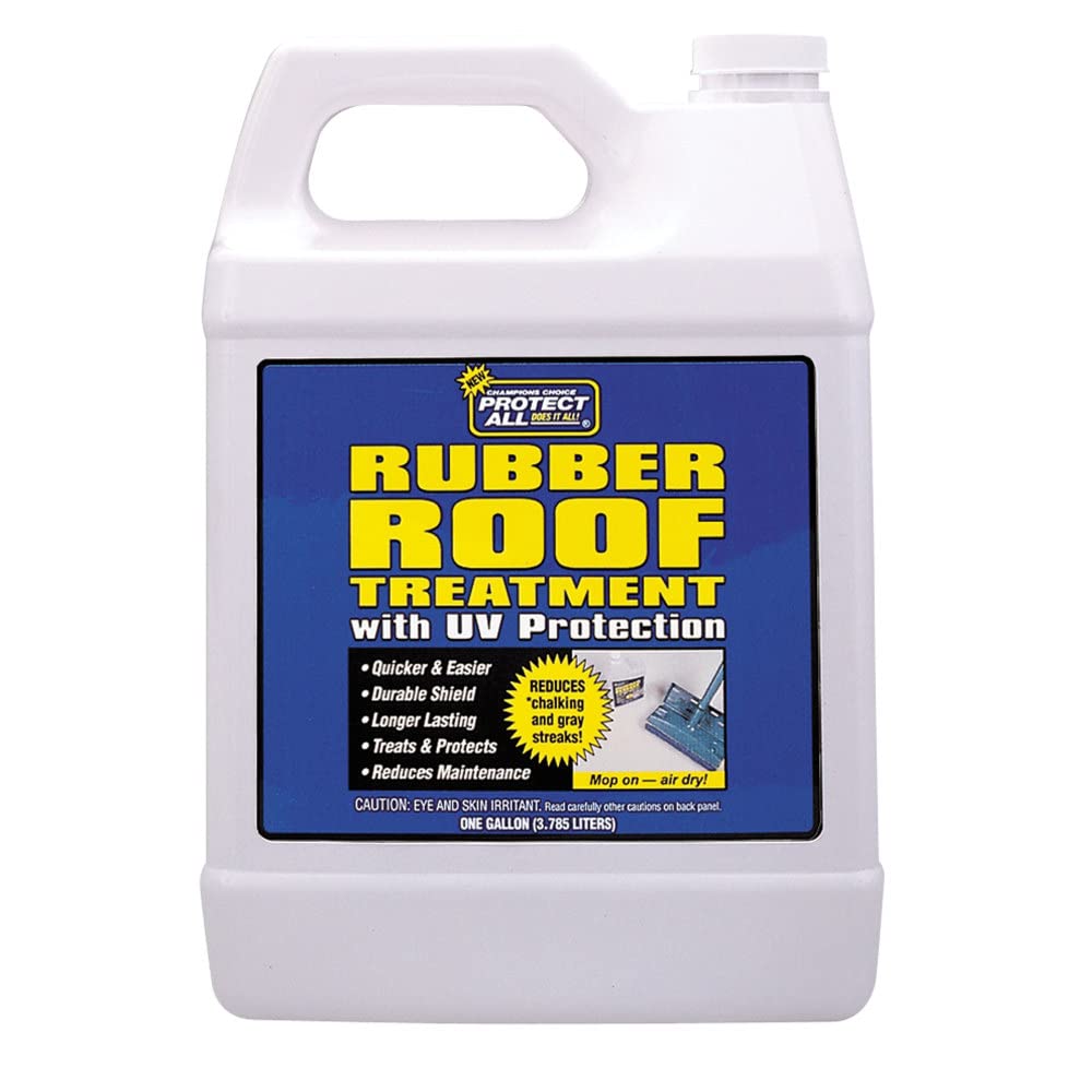 Rv Rubber Roof Treatment - 1 Gallon - Anti-Static, Dirt Repelling, And Uv Protectant - Protect All 68128
