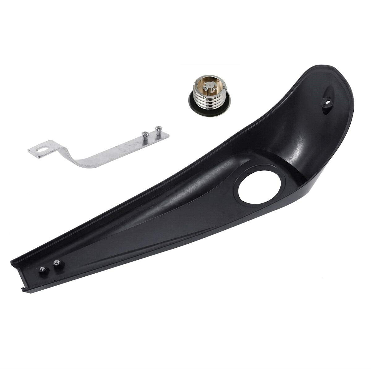 Wowtk Smooth Dash Console With Pop Up Gas Cap Fits For Harley Touring Electra Glide Flht Road Glide Fltrx Street Glide Flhx 2008-2022,Black