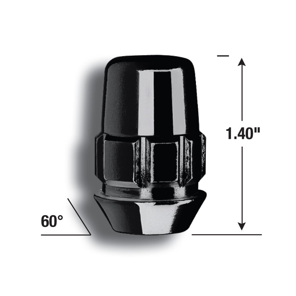 Gorilla Automotive 71681Nbc Acorn Black Chrome Wheel Locks (1/2 Thread Size)