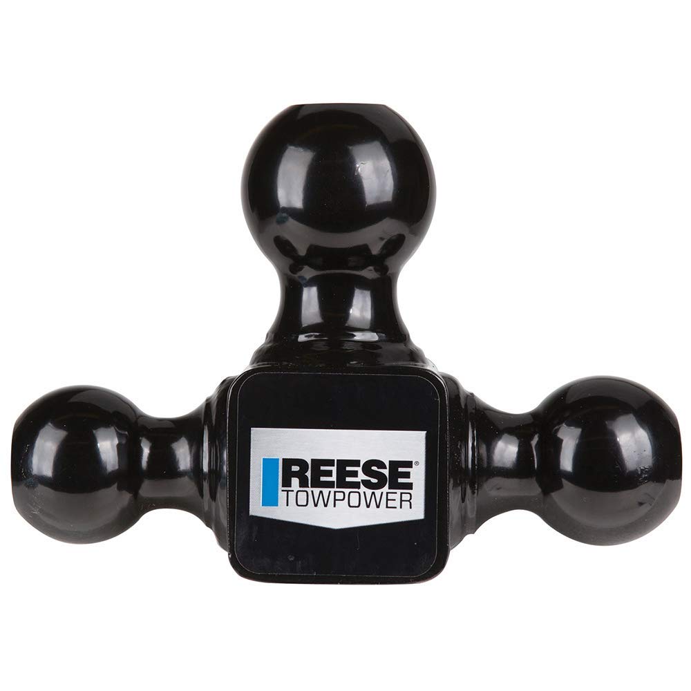 REESE Towpower 7068820 Tri-Ball Trailer Hitch Ball Mount, (1-7/8 Inch, 2 Inch, 2-5/16 Inch Trailer Hitch Balls), Fits 2-1/2 Inch Square Receiver, 14,000 lbs. Capacity