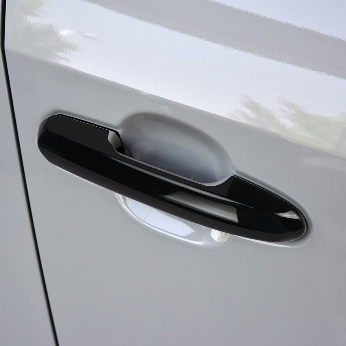 Dloveg Exterior Door Handle Cover Compatible For 2019-2021 2022 2023 2024 Toyota Rav4 Accessories For Highlander 2023 2022 2021 2020 Handle Protectors With 4 Holes Fo Auto Sensors (Glossy Black)
