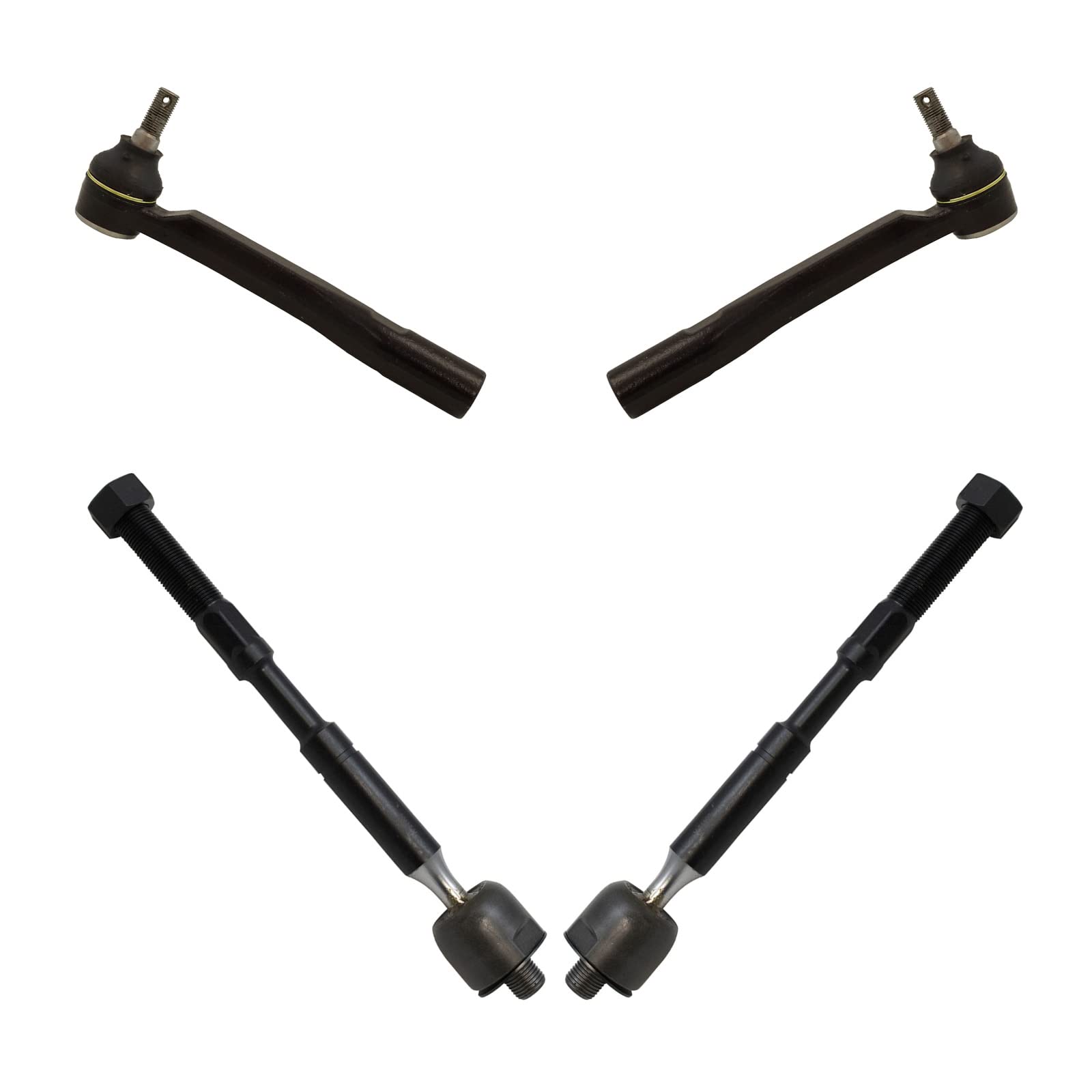 Trq Front Inner And Outer Tie Rod Set Compatible With 2011-2020 Toyota Sienna