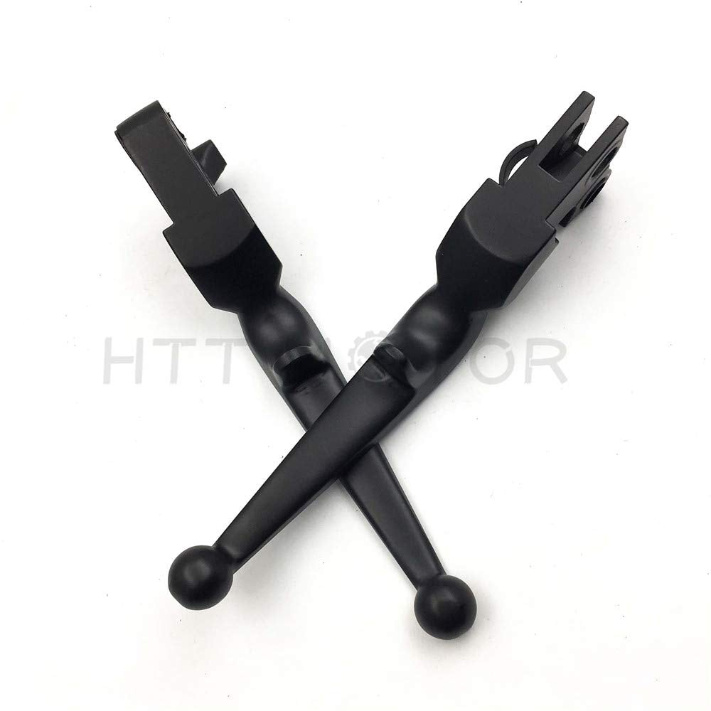 Httmt Mt241-021- New Black Brake Clutch Lever Compatible With Harley Custom Flhr Road King Ultra And Touring