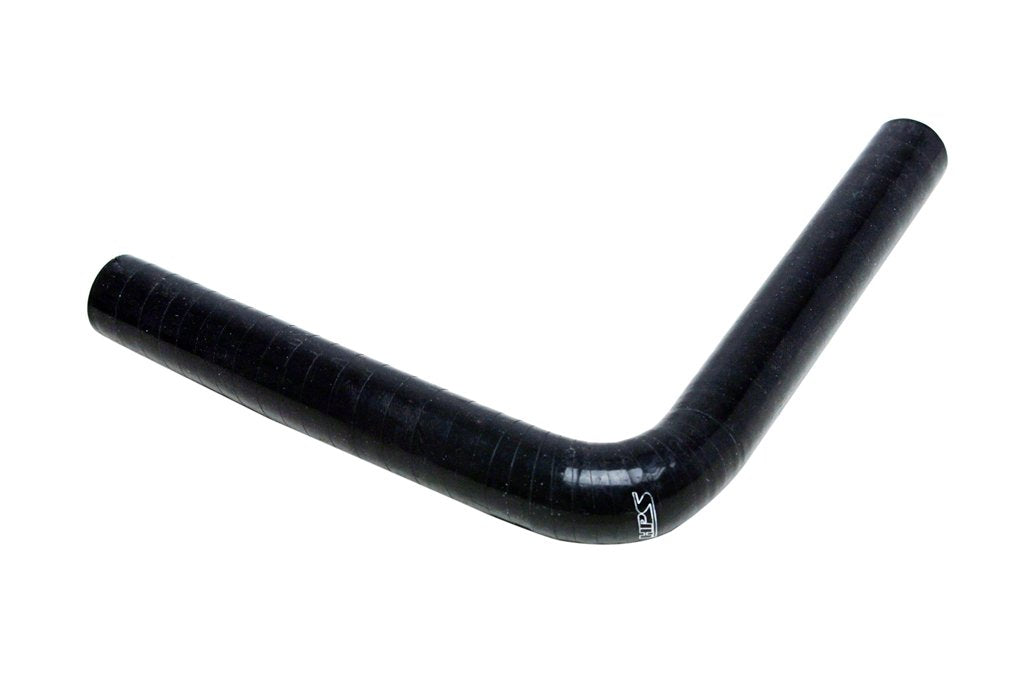 Hps Htsec90-038-Blk Silicone High Temperature 4-Ply Reinforced 90 Degree Elbow Coupler Hose, 100 Psi Maximum Pressure, 4'' Leg L