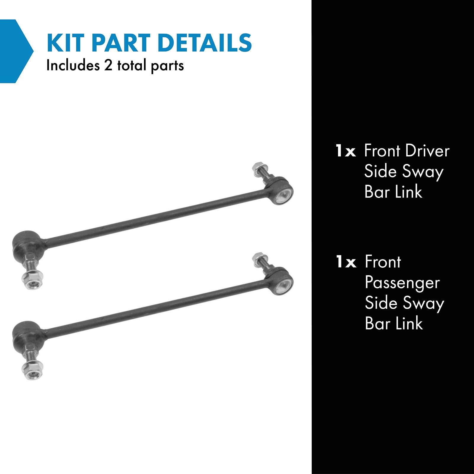 Trq Front Sway Bar Stabilizer Link Set Compatible With 2008-2017 Buick Enclave 2009-2017 Chevrolet Traverse 2007-2016 Gmc Acadia