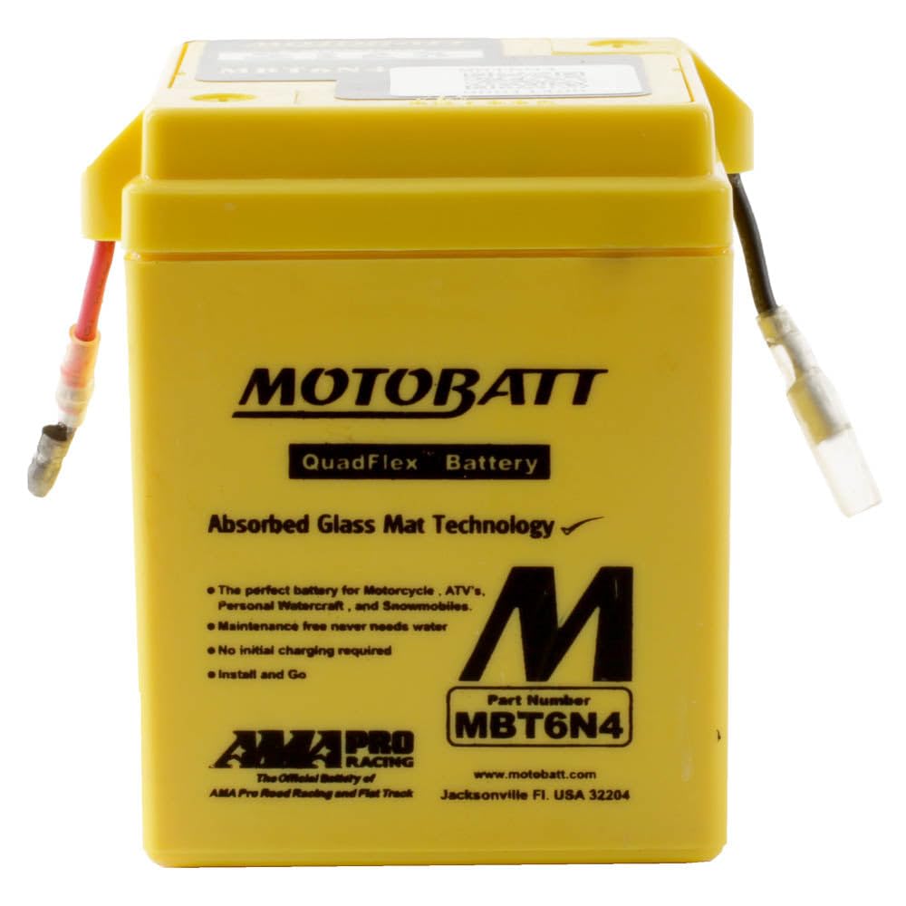 Replacement For Motobatt Mbt6N4 6V 4Ah Motorcycle Battery Replaces 6N4-2A