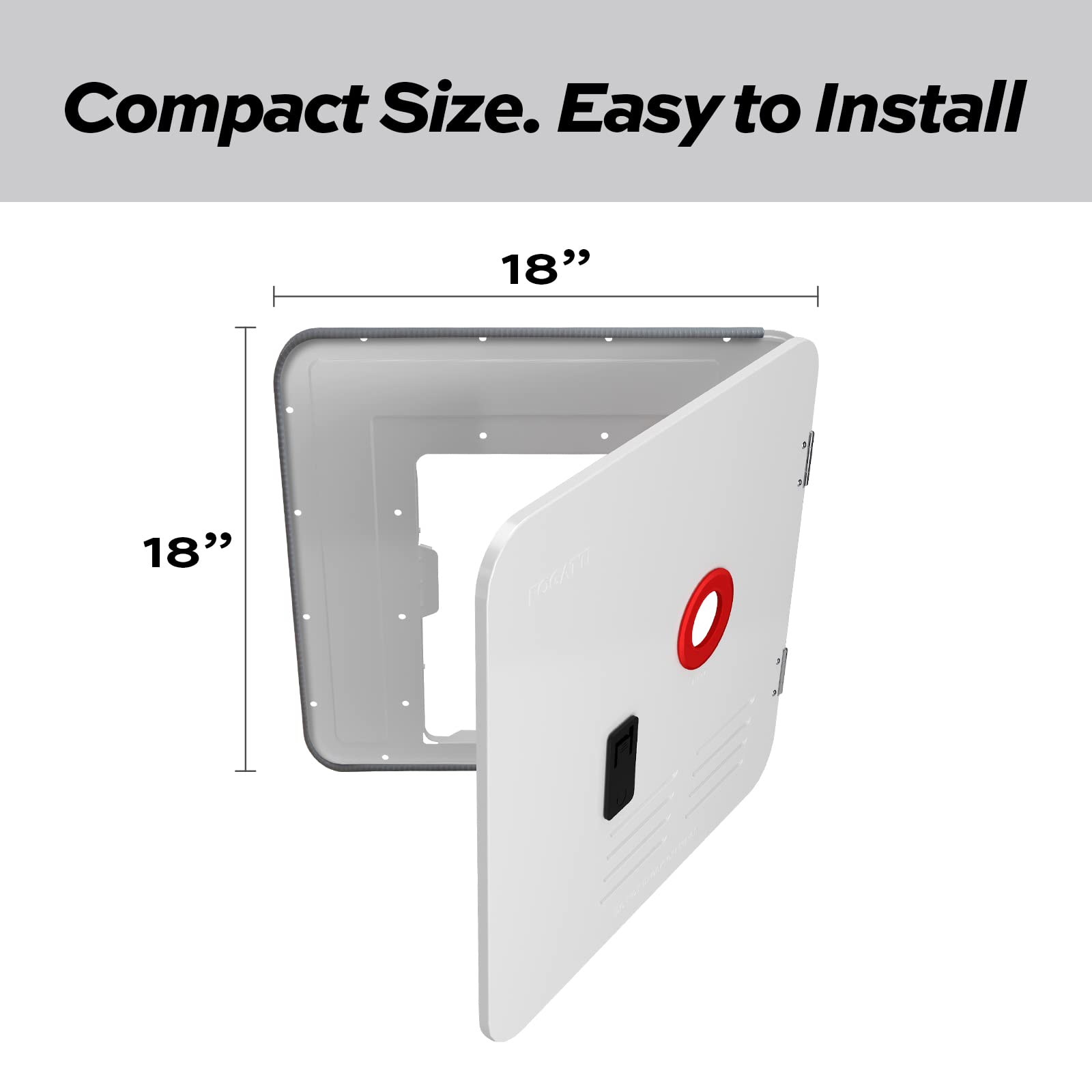 FOGATTI 18 x 18 Inches RV Water Heater White Door ONLY. Door kit for FOGATTI RV Water Heaters, Galvanized Steel