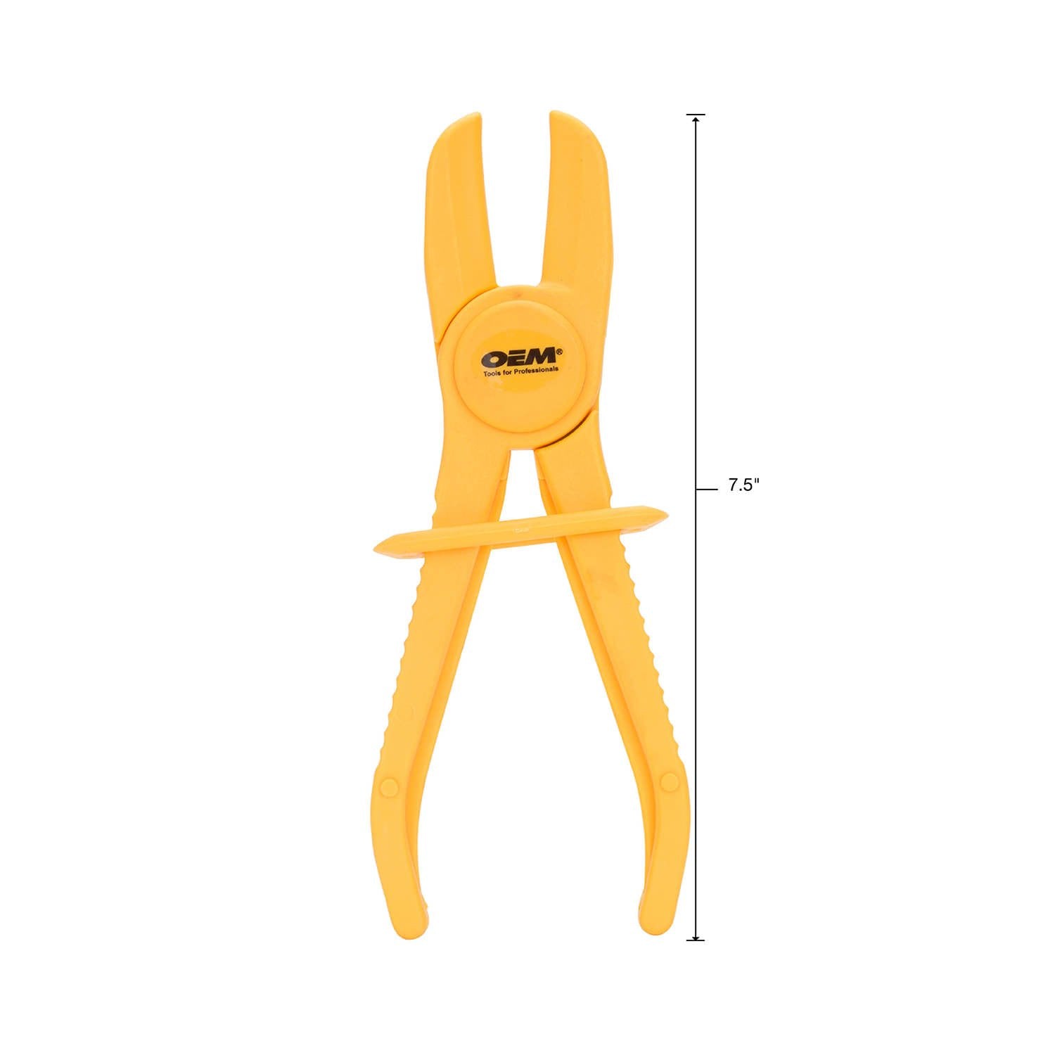 OEMTOOLS 25379 Medium Fuel Line Hose Clamps, Yellow, Non-Metallic Hose Clamp Pliers Automotive, Gas Line Pliers, Small Engine To