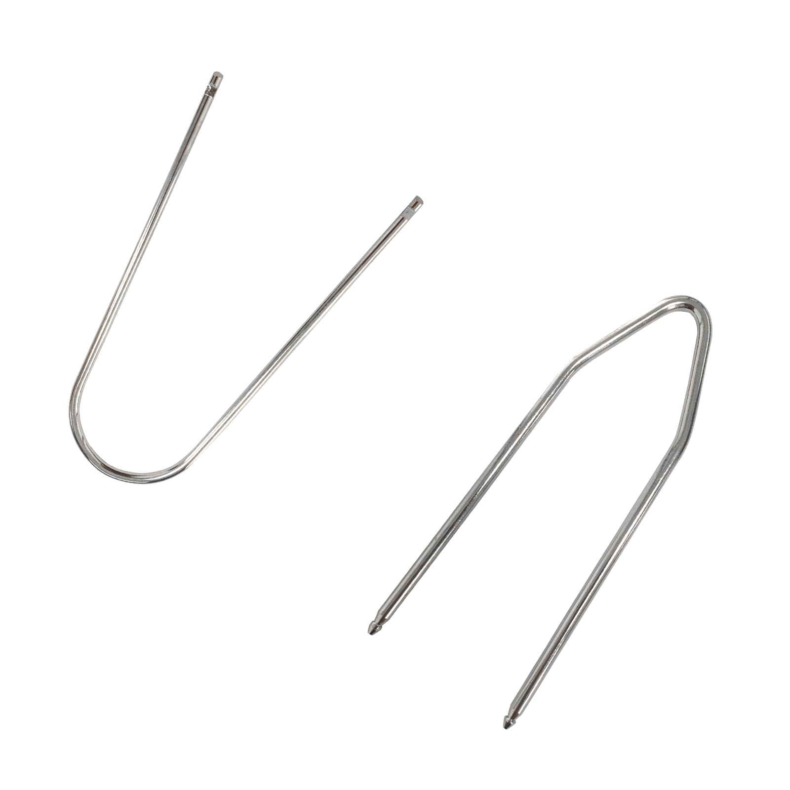 Dickno 2 Pcs Car Radio Removal Pry Tool, U/V-Shaped Stainless Steel Auto Stereo Release Tool Kit, Universal Radio Remover For Di