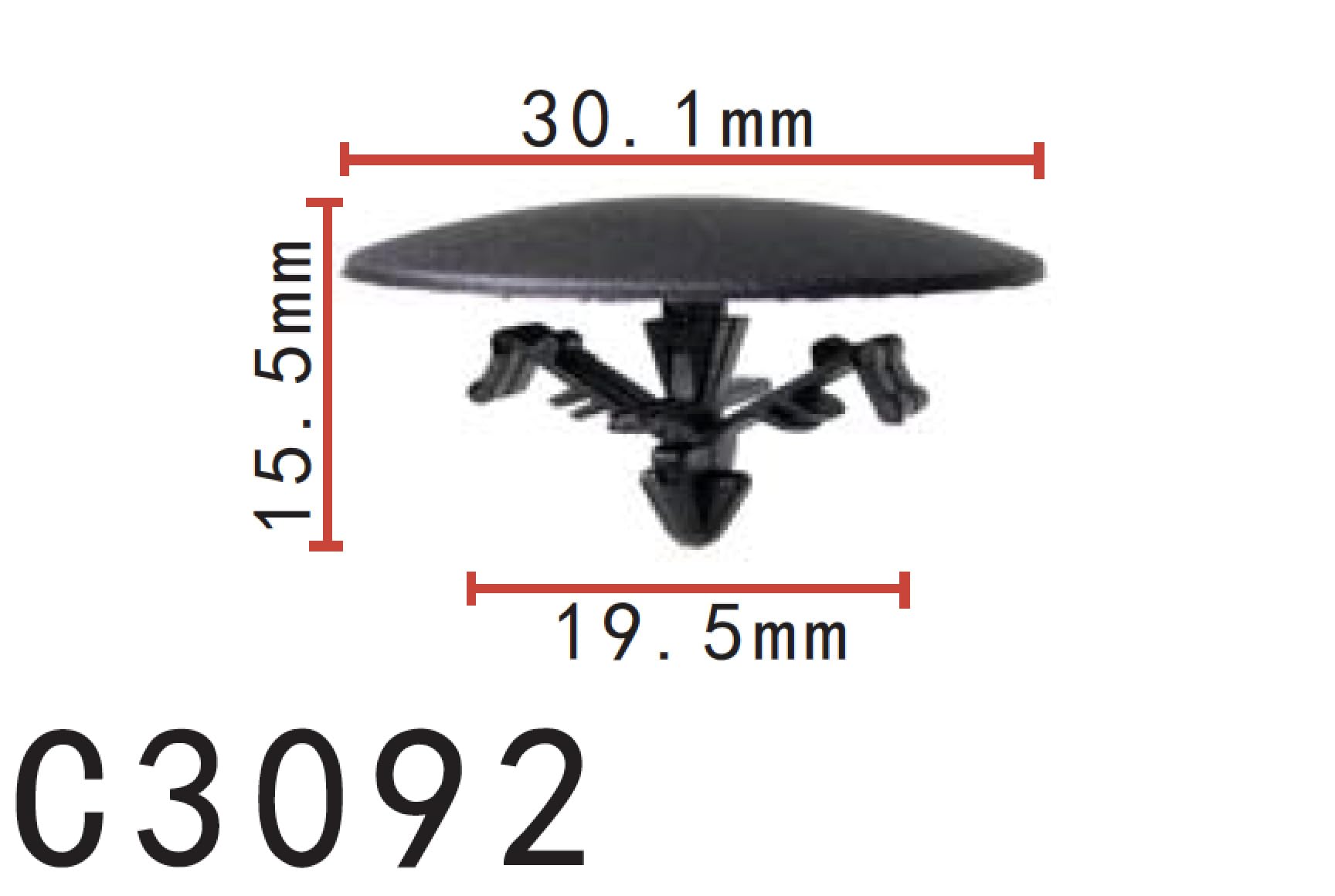 Autobahn88 Retainer Clip For Hood Insulation, Compatible With Honda (Oem: 91501Stk003) (Pack Of 20)