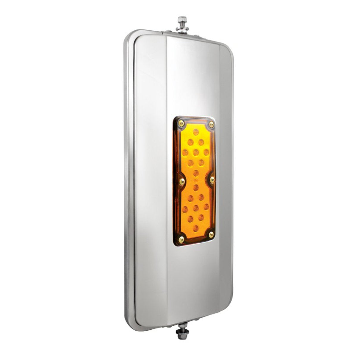 United Pacific 86501B Stainless West Coast Led Heated Mirror - 7'' X 16''