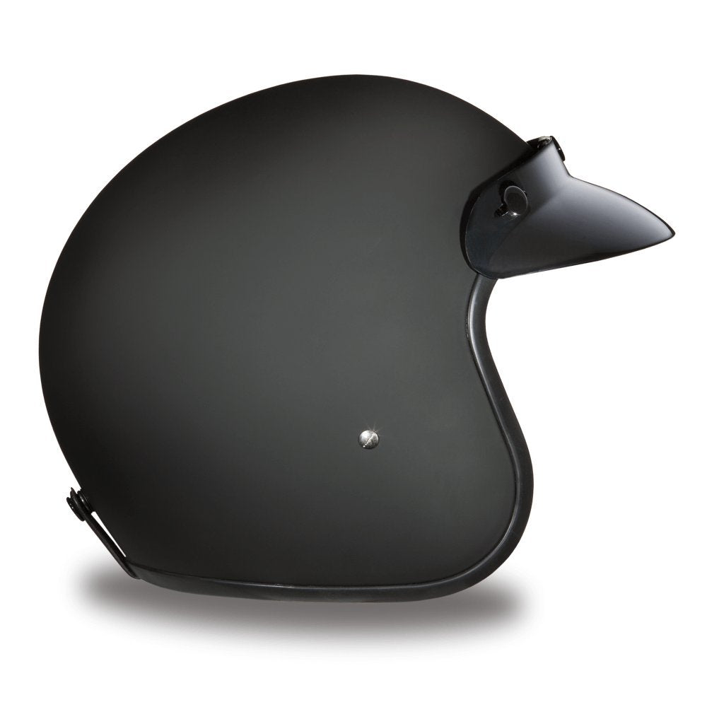 Daytona Helmets 3/4 Open Face Motorcycle Helmet - Dot Approved [Dull Black] [2Xl]
