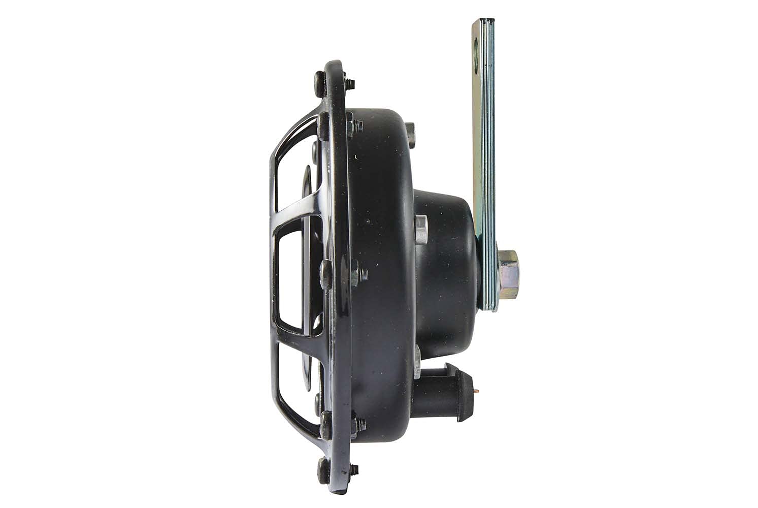 HELLA 003399061 Supertone 24V Low Tone Horn with Black Protective Grill, Single Horn