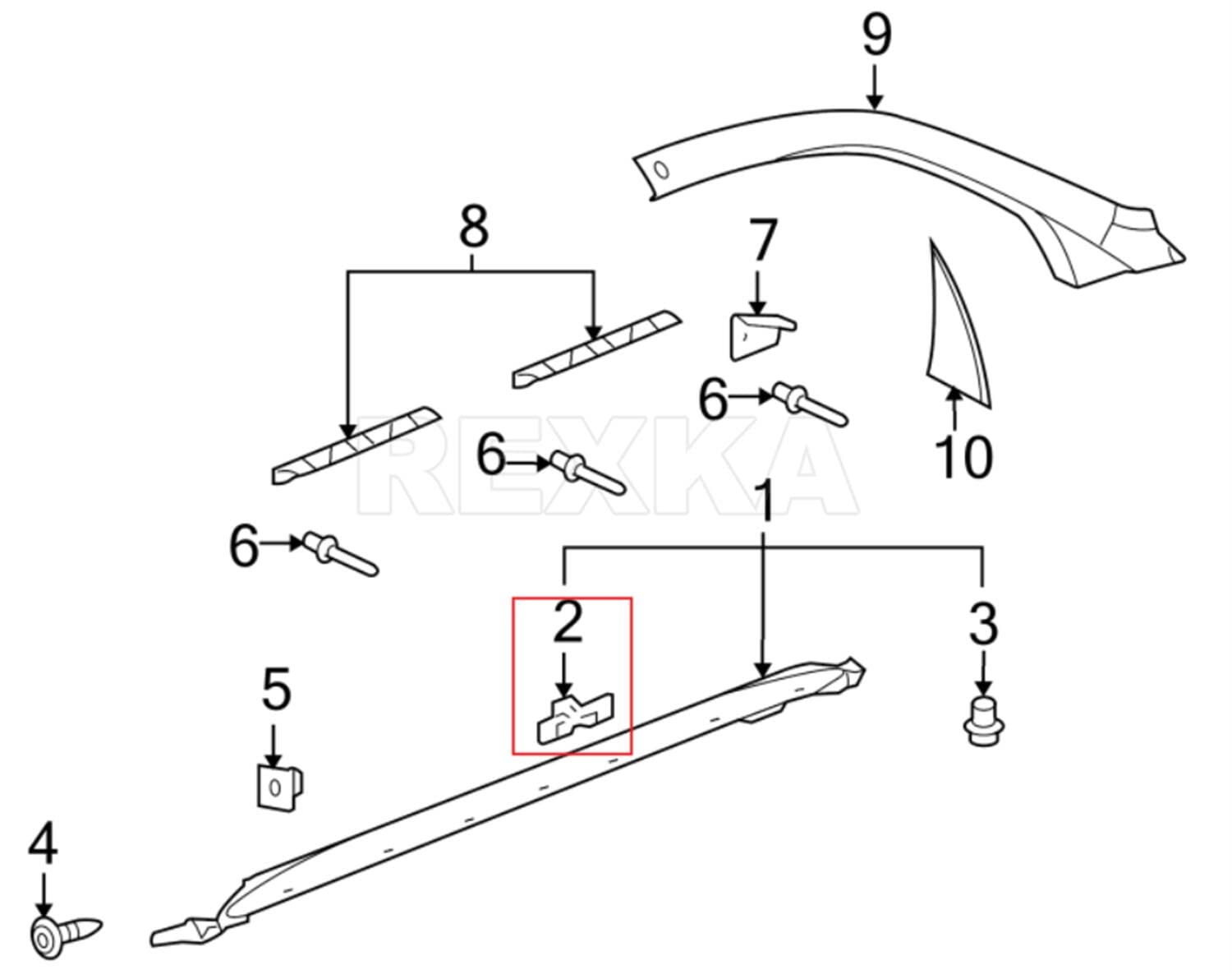 Rexka 20Pcs Rocker Panel Moulding Clips Yellow Nylon Compatible With Gm 5480852 Chevrolet Equinox Pontiac Torrent