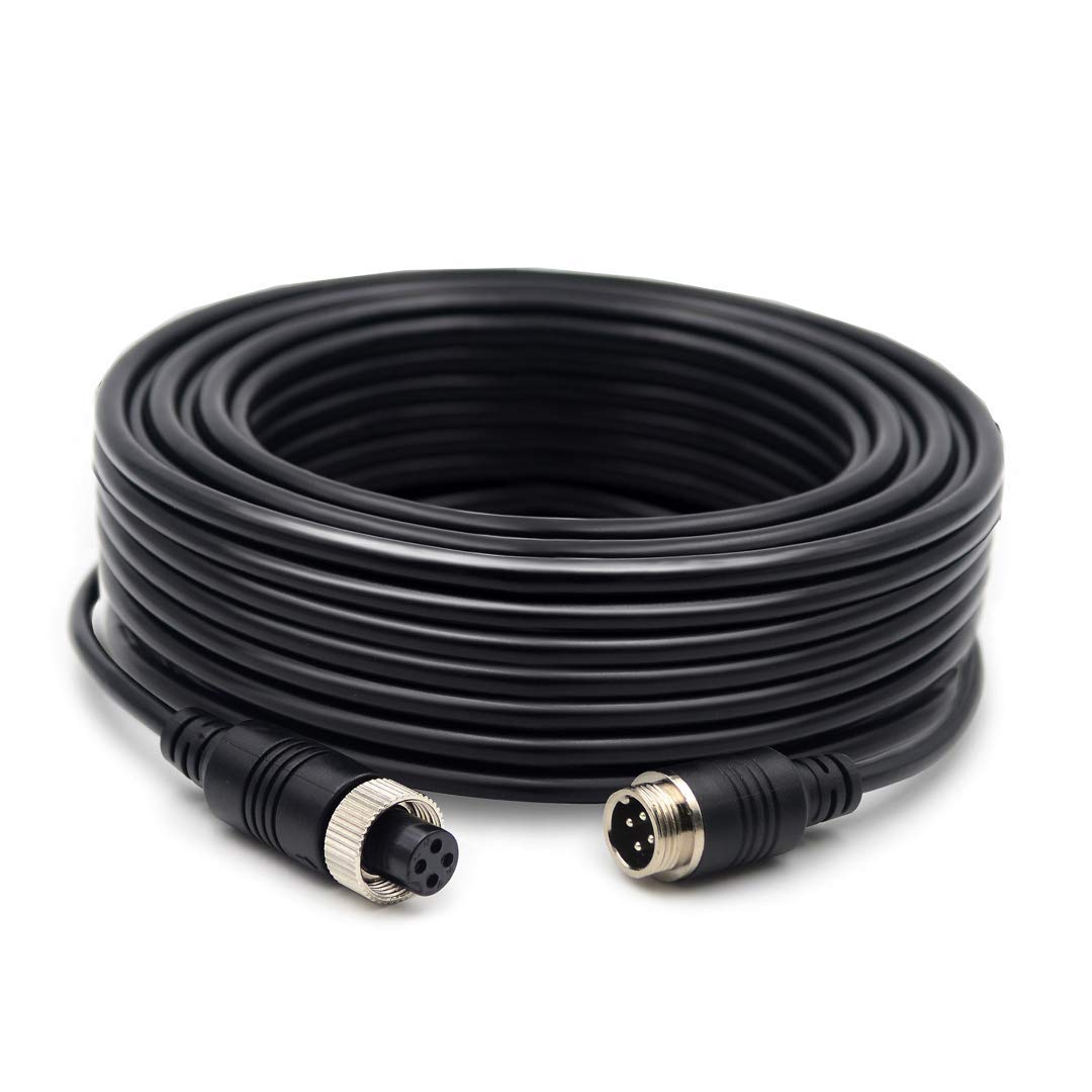 Collyon 67Ft Backup Camera Wire,Car Video Systems,Backup Camera Extension Cable,Shock Extension,4Pin Aviation Video Extension Ca