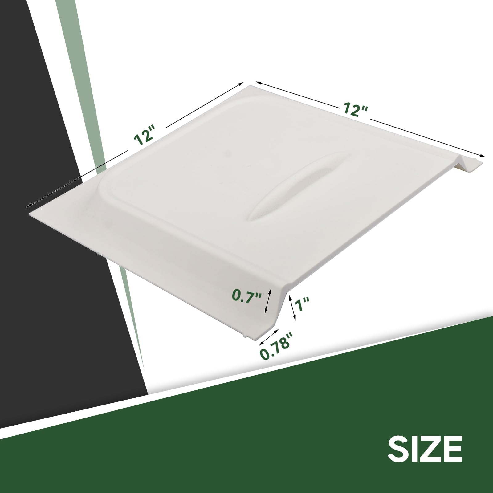 RVGUARD RV Screen Door Slide, 12    Panel with Slide Stop, fits for RV, Camper, Travel Trailer, OEM Replacement, White