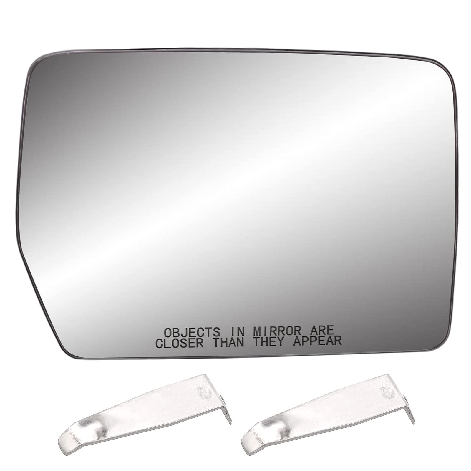 Passenger Right Side Heated Mirror Glass Compatible with 2004-2014 Ford F150 - Side Rearview Convex Mirror w/backing Holder - Re