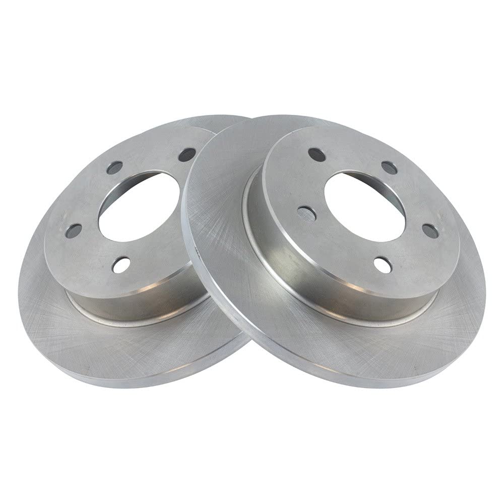 Trq Rear Brake Rotors Set Solid Compatible With 1994-2004 Ford Mustang