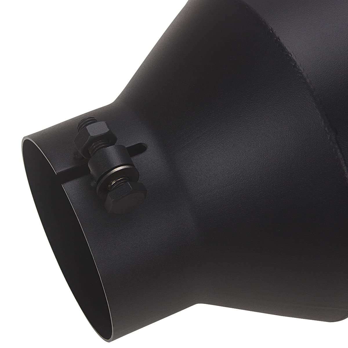 Lcgp 4 Inlet Universal Diesel Exhaust Tip 7 Outlet 15 Long Tail Tip, Polished & Rolled Angle Cut, Bolt-On,Stainless Steel