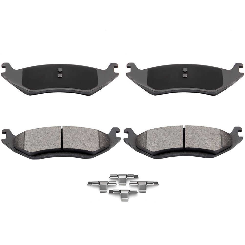 Eccpp D967-7867 4Pcs Rear Semi Metallic Disc Brake Pad Set Fit For Chrysler Aspen 2007-2009,For Dodge Dakota 2010,For Dodge For