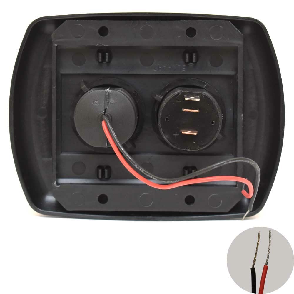 Jr Products 15095 12V/Usb Charging Center - Black