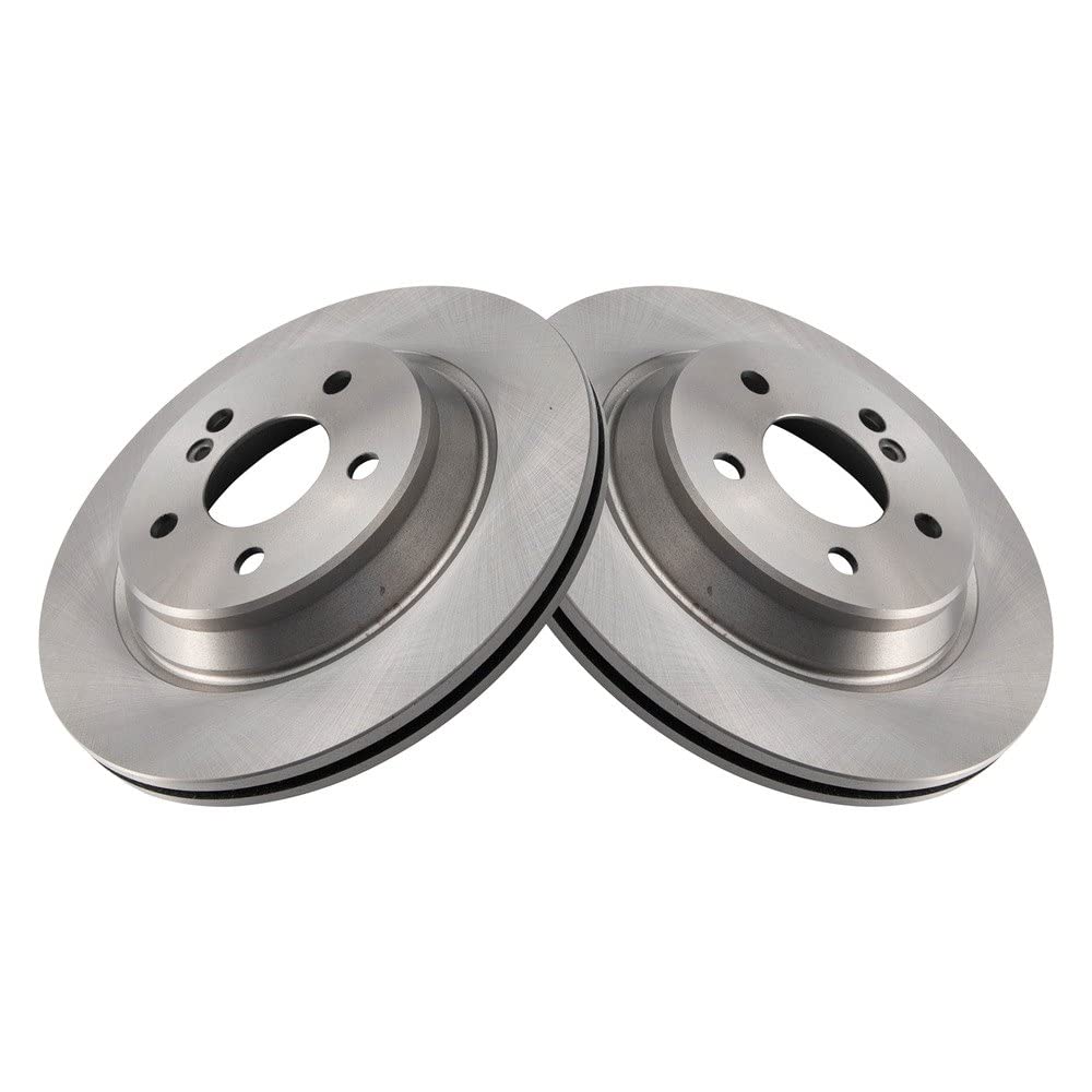 Trq Rear Brake Rotors Set Vented Compatible With 2000-2003 Mercedes-Benz Cl500 2000-2006 S430 2001-2006 S500