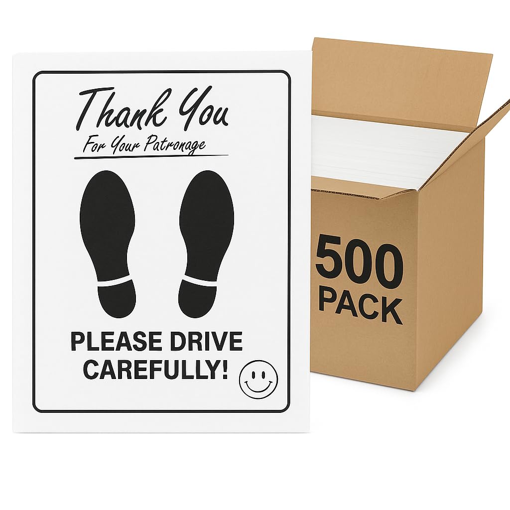 Hi-Tech Poly Coated Paper Floor Mats for Car Weather Resistant - 500 Pack