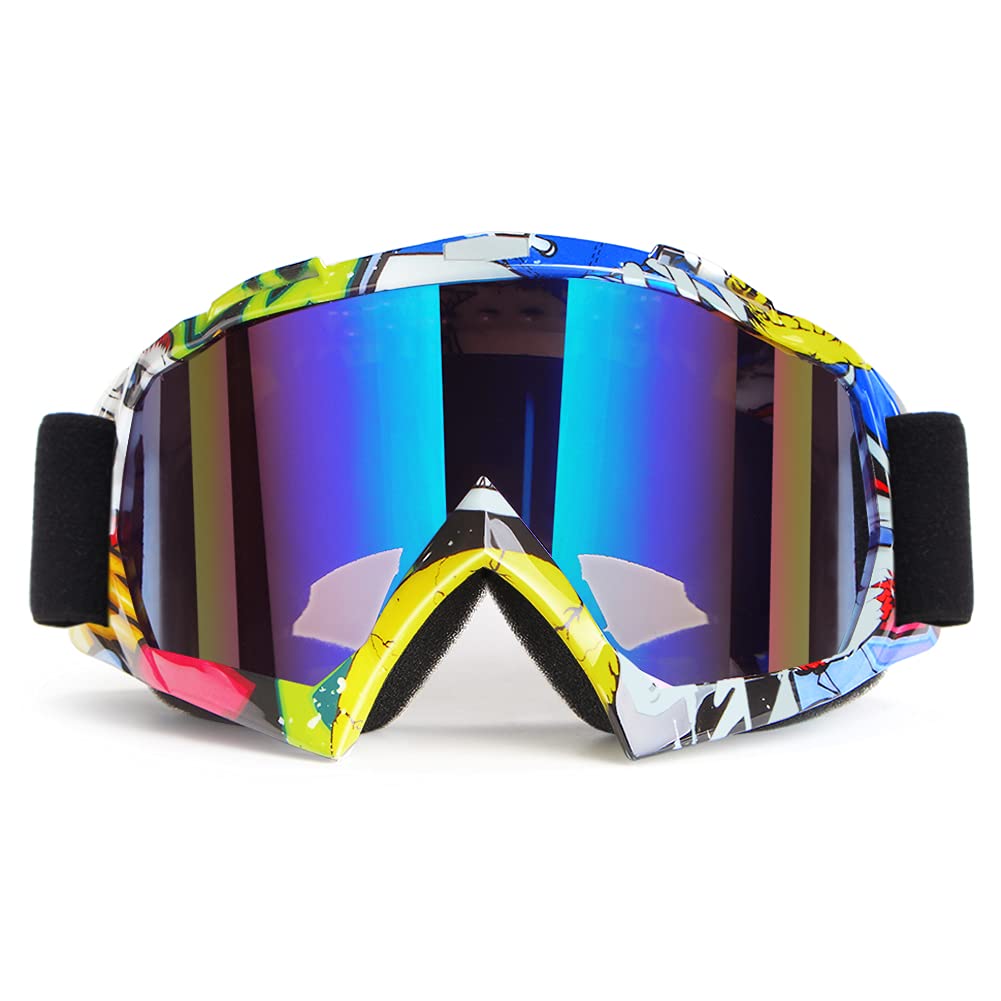 Motorcycle Goggles Atv Goggles Motocross Goggles Windproof Dirt Bike Goggles Dustproof Off Road Goggles Scratch Resistant Skiing
