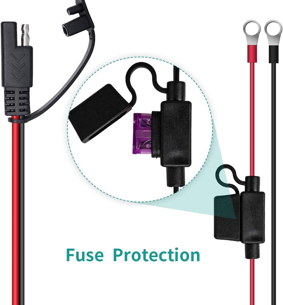 12V / 6V Battery Trickle Charger Maintainer, 1.5A Automatic Smart Float Charger Battery Tender Charger for Motorcycle Lawn Mower