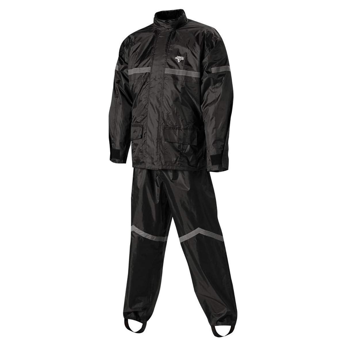 Nelson Rigg Stormrider Rain Suit; 100% Waterproof, Pants And Jacket Included With Reflective Striping (Black, 4X-Large)