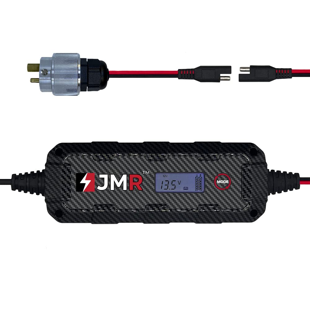 Jmr Battery Charger For Rolls-Royce Ghost Phantom Trickle Charger Conditioner Maintainer (2-Pin Port, Add Lithium Mode)