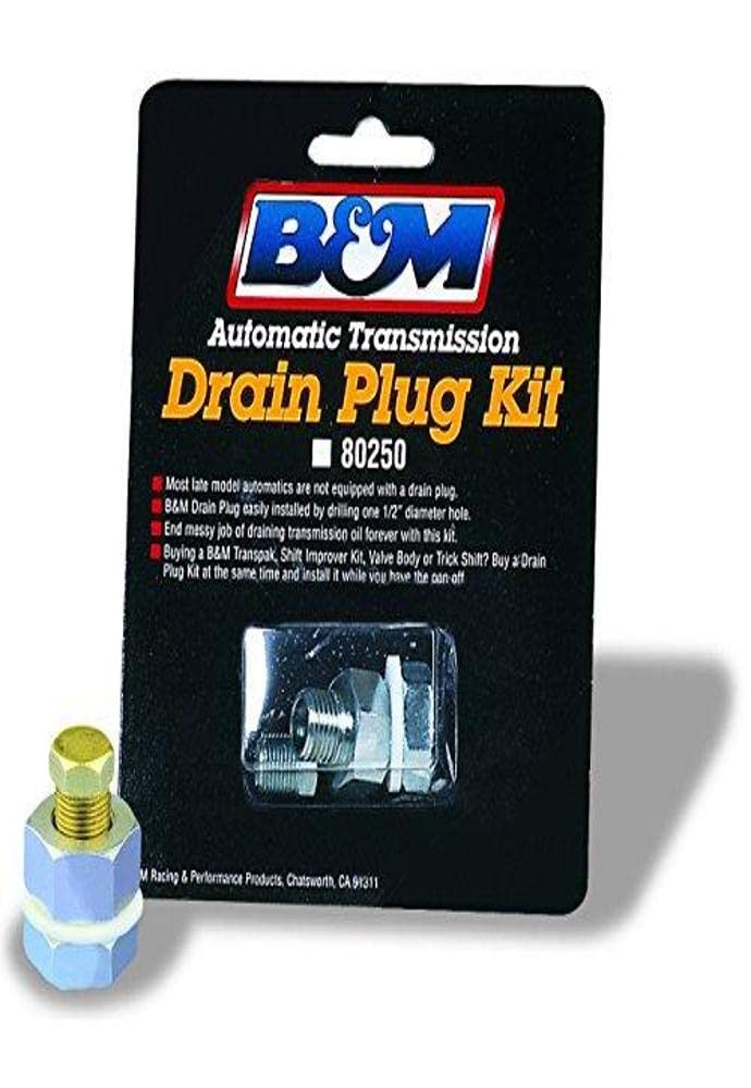 B&M 80250 Automatic Transmission Universal Drain Plug Kit