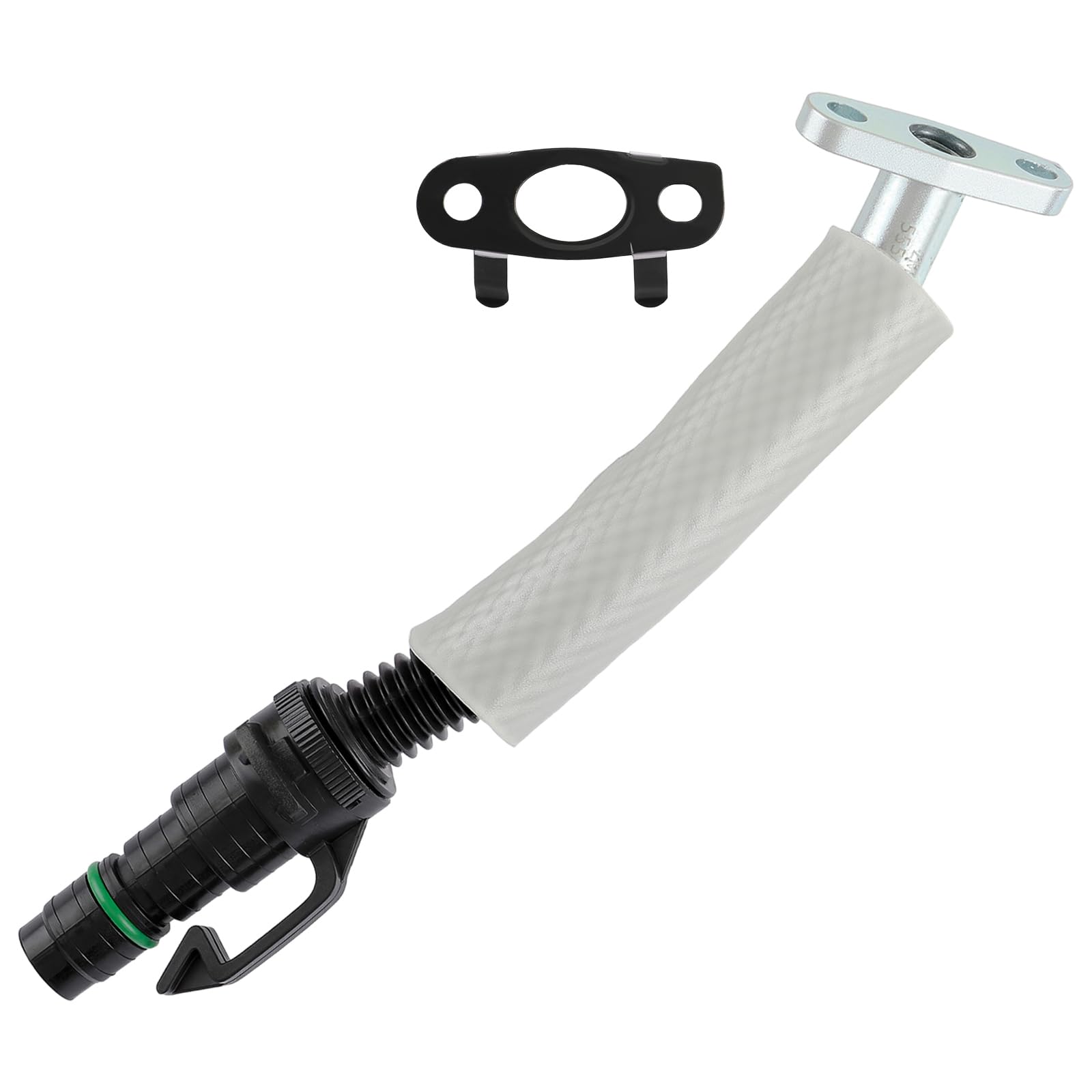 AUTOKAY Turbo Oil Return Pipe Tube with Gasket Fit for 2011-2019 Chevy Cruze Sonic Trax Buick Encore 1.4L, Engine Turbocharger Oil Return Hose Line Replace# 55587854 55569839