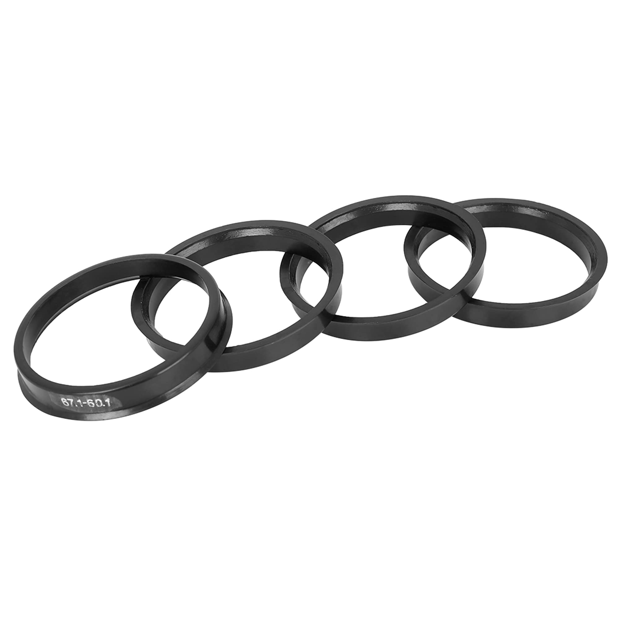 X Autohaux 4Pcs Plastic 67.1Mm Od To 60.1Mm Id Car Hub Centric Rings Wheel Bore Center Spacer Hub Rings Black