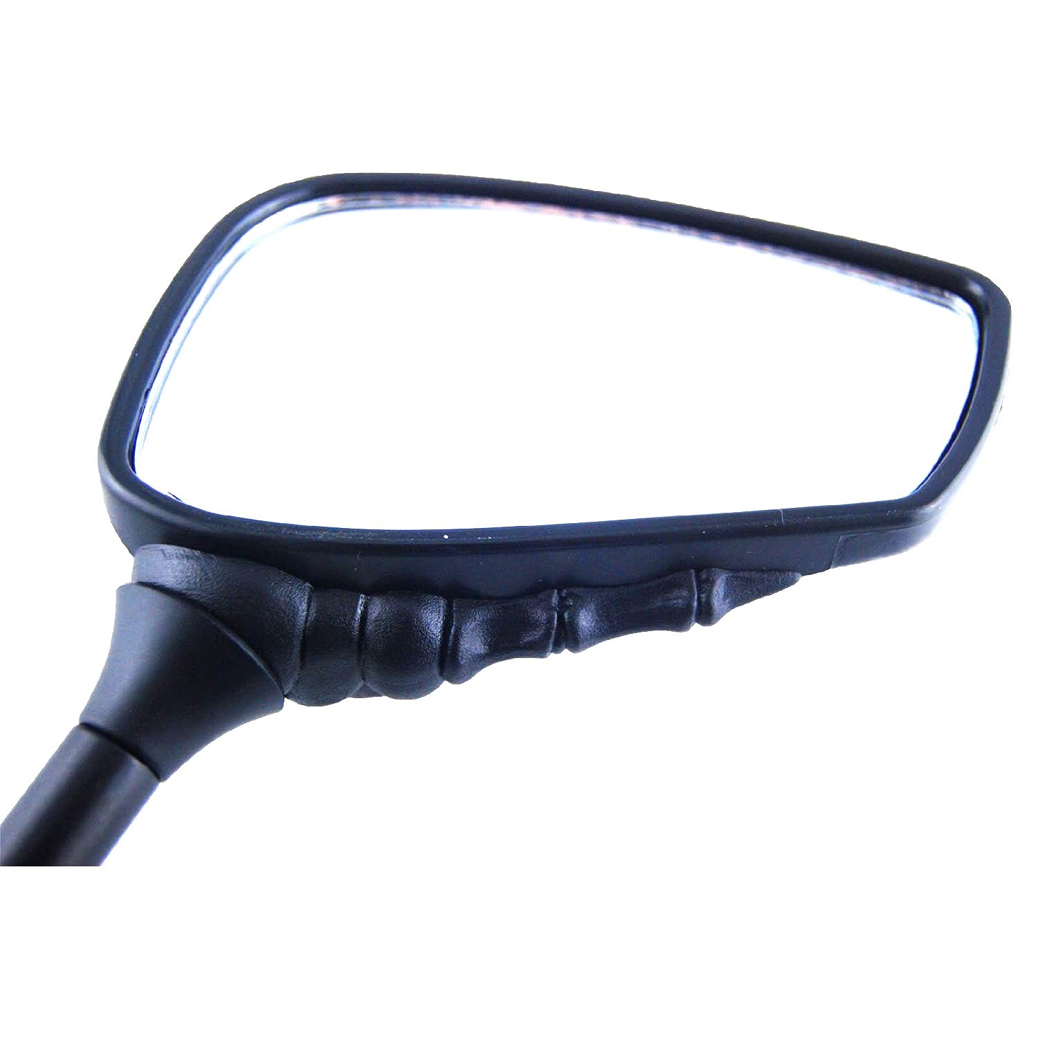 Pairs Of Distinctive Skull Skeleton Hand 8Mm 10Mm Rearview Side Mirror For Motorcycle Scooter Moped Bike Standard Bike (Black)