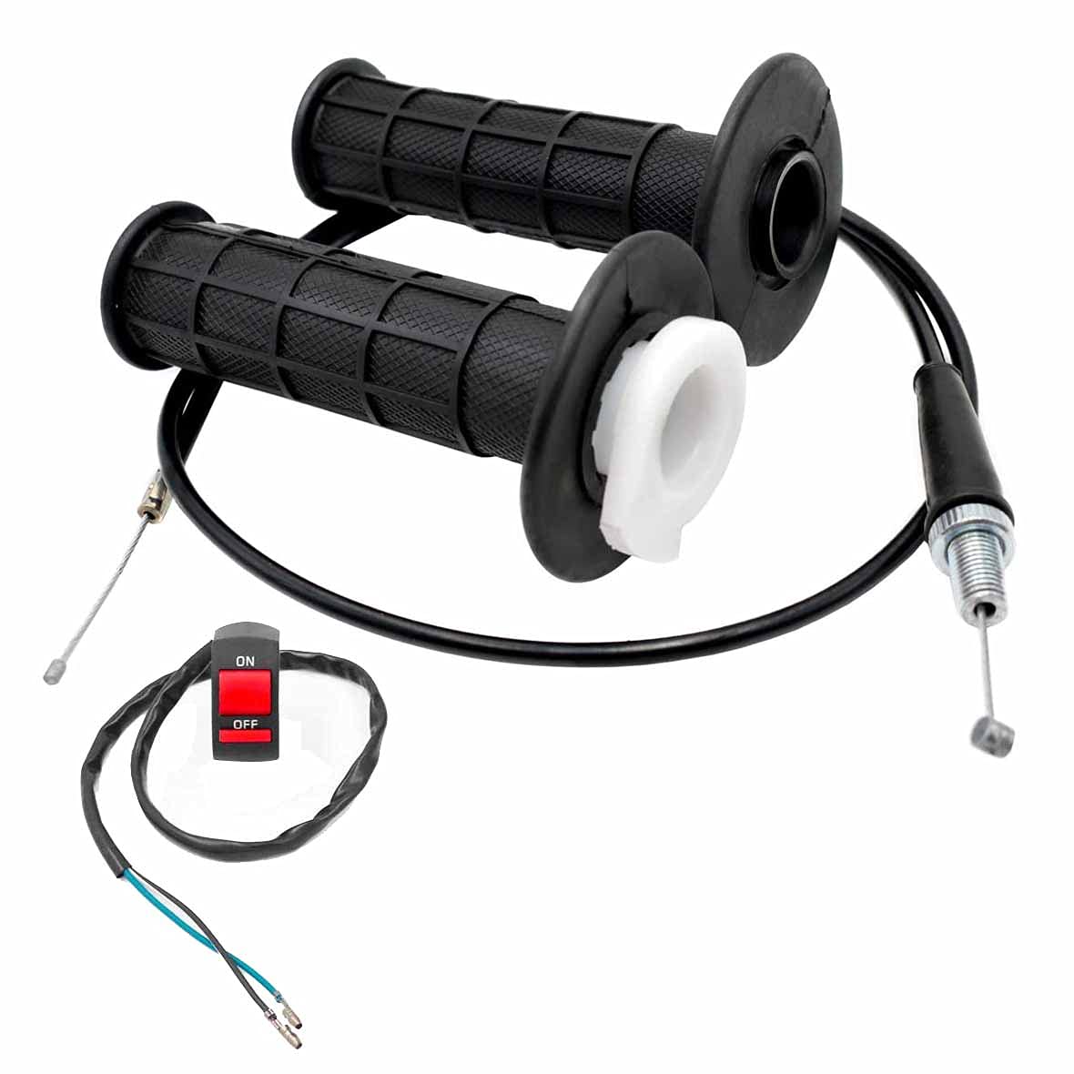 FYSHIQING 7/8'' 22mm Twist Throttle Accelerator Handle Grips Replacement for 50cc 110cc 150cc 250cc Mini Bike ATV Quad Pitbike D