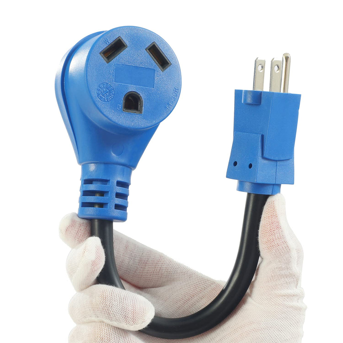 Rv Power Adapter 30 Amp To 15 Amp 110 Volt,Nema 5-15P To Tt-30R Plug Adapter For 30 Amp Rv To Home Standard Outlets 15 Amp 110/120V,Load Up To 15A 125V 1875W,12/3 Awg Extension Cord,12 Inch (15M30F)