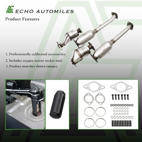 ECHO AUTOMILES Front & Rear Catalytic Converter Compatible with Frontier/Pathfinder/NV1500/NV2500/NV3500 2005-2018, Xterra 2005-
