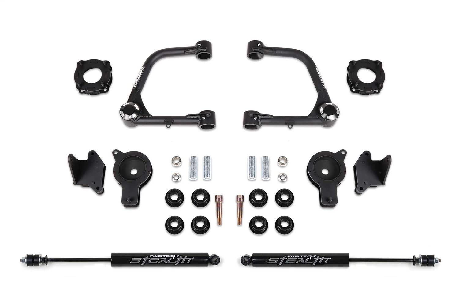 Fabtech - 2022 Tundra 4Wd 3In Uca Kit W/Uniballs & Fr Shk Spcrs & Rr Air Bag Spcrs & Rr Stealth Shock (K7089M)